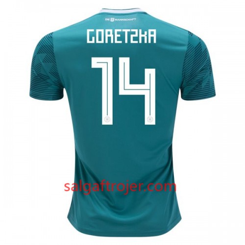 Tyskland Fodboldtrøjer Goretzka 14 Udebanesæt VM 2018 Tyskland Fodboldtrøjer Goretzka 14 Udebanesæt VM 2018